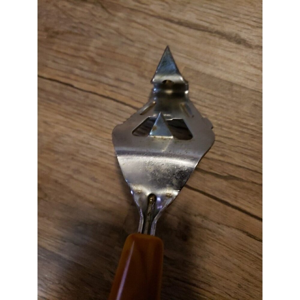 Vtg Mid Century Multi Use Opener Can Bottle Brown Butterscotch Bakelite Handle - Picture 5 of 7